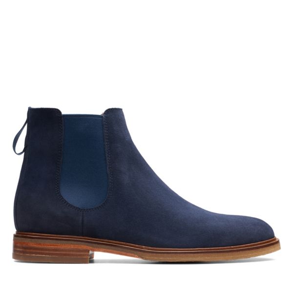 Clarks Mens Clarkdale Gobi Chelsea Boots Navy | USA-7539612